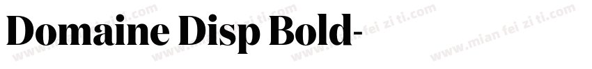 Domaine Disp Bold字体转换